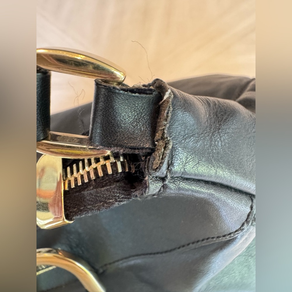 Gucci Abbey D-Ring Leather Hobo Shoulder Bag Black - Authentic # 189833 - Picture 17 of 17